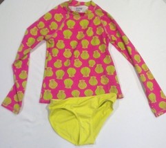 Spotted Zebra Girls&#39; Swim Rash guard with Bottom Seashells, Size Small - £13.10 GBP