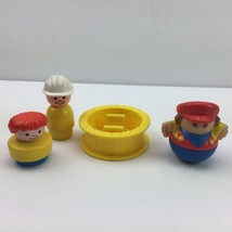 Vintage Fisher Price Little People Train Conductor Construction Worker R... - $24.99