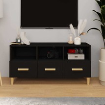 TV Cabinet Black 102x36x50 cm Engineered Wood - £39.94 GBP