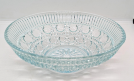 Indiana Glass Vintage Ice Blue Windsor Button &amp; Cane 7.5&quot; Wide Serving B... - $19.80
