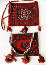 2 Single Camel Saddlebags / Shoulder Bags with Carpet &amp; Tassels Saudi Ar... - $115.14