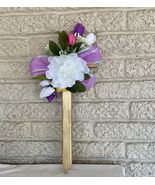 Cemetery flowers, cemetery decoration, daisies memorial flowers, cross m... - $26.00
