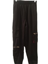 Forever 21 Adult Black Athletic Windbreaker Track Pants Pockets Size XS  - $46.56