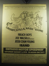 1974 Crosby, Stills, Nash and Young Concert Advertisement - £14.54 GBP