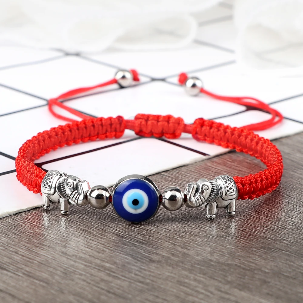 Play New Turkish Evil Eye Bracelet For Women Men Lucky Braided Red String Retro  - £23.18 GBP