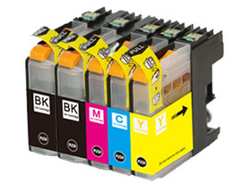 5 PK Quality Ink Set w/ Chip fits Brother LC101 LC103 MFC J470DW J285DW ... - £19.22 GBP