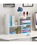 Hossejoy Wood Adjustable Bookshelf Bookcase, Expandable Desktop Storage ... - £29.40 GBP