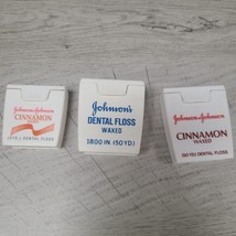 Vintage Johnson Johnson Cinnamon Waxed Dental Floss  Lot Used - £3.92 GBP