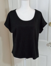 Women&#39;s Rolled Short Sleeve Tee Blouse by MARK (Size XXL) Dark Gray ~ NE... - $23.57