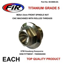 New Titanium Front Axle Spindle Nut For Husqvarna Mx Tc 250 15-20, Fc 250 15-20 - £29.27 GBP