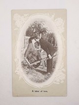 Antique Postcard Labor of Love Man Pushing Woman in Wheelbarrow Posted 1911 - £7.60 GBP