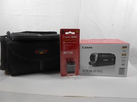 Canon VIXIA HF R42 Full HD Camcorder With Canon Bp-718 Battery And Case New - £183.53 GBP