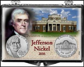 Jefferson Nickel 2006, 2x3 Snap Lock Coin Holder, 3 pack - £7.17 GBP