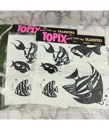Topix Easy Iron On Transfer Vintage 90s New Large Tropical Fish Lot of 2 - $376.14 MXN