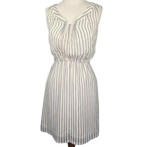 Cream and Gray Striped Blouson Dress Size XS  - £19.49 GBP