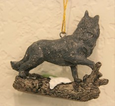 New in box Kurt Adler retired Field and Stream gray wolf Christmas ornament - £11.82 GBP