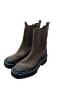 Sam Edelman Lulia Lug Sole Platform Boots In Alpine Green Suede Size 10.5 - £35.02 GBP