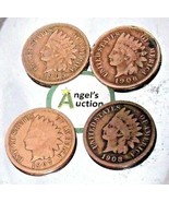 Indian Head Penny 1905, 1906, 1907, and 1908 AA20-CNP2144 Antique - £77.49 GBP