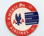 American Airlines Unchecked Articles Identification Tag 1954 - $17.80
