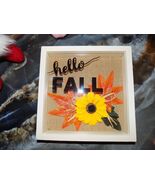 Fall Into Autumn Hello Fall Tabletop Sign NEW - $16.02