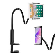 Gooseneck Tablet Mount Cell Phone Holder For Bed 4-10.5&quot; Devices Ipad Cl... - £35.40 GBP