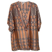 BCBGeneration Orange Black Oversized Kimono Satin Jacket  Women Size Small - £10.16 GBP