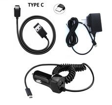 Bundle Type C USB + Wal + Car Charger For Cricket Ovation 3 / AT&amp;T Motivate Max - £15.39 GBP