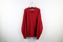 Vintage 90s Streetwear Mens XL Faded Cotton Ribbed Knit Crewneck Sweater... - $54.40