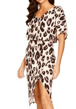 Lord &amp; Taylor QUIZ Leopard Animal Print Batwing Tulip Hem Dress Size EU ... - $24.16