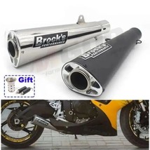 51mm Universal Motorcycle Exhaust Stainless Steel Muffler Pipe Escape Mo... - €223,10 EUR