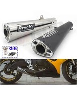 51mm Universal Motorcycle Exhaust Stainless Steel Muffler Pipe Escape Mo... - $349.41 CAD