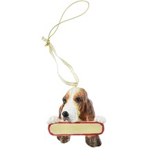 E&amp;S Pets Basset Hound Ornament Santa&#39;s Pals with Personalized Name Plate... - £15.75 GBP