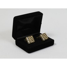 Men's Fashion Cufflinks By J.Valintin Silver/Gold Plated With Crystals JVC-8 image 2