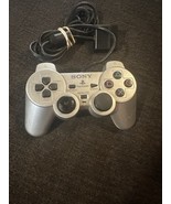 Genuine Playstation PS2 Dualshock 2 Controller - Silver - SCPH-10010 Tested - $16.95