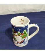 Skiing Snowman Mug 10oz Coffee Hot Cocoa Mug - £6.16 GBP