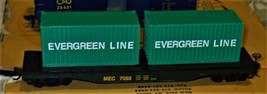 HO Train - ho Scale Bachmann - Evergreen Line Flat Car W/ Containers - £9.43 GBP