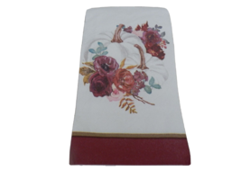 New 4 Autumn White Pumpkins &amp; Flowers Paper Guest Towels 2 Ply Napkins Fall - £3.98 GBP