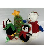Tekky Toys Very Merry Trio Jingle Plush Singing Snowman &amp; Penguins Works... - $23.28