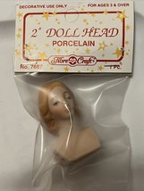 Pair Fibre Craft 2 Inch Porcelain Doll Heads - $3.25