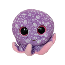 Ty Beanie Boos Legs Purple Spotted Octopus Glitter Eyes Plush 2014 4.5&quot; - £15.89 GBP