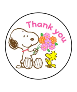 30 Snoopy Thank You Stickers Envelope Seals Labels Tags Favors Stamps 1.... - $149.06 MXN