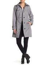 MICHAEL Michael Kors Missy Hooded Belted Coat Size Houndtooth Medium $200 NWT - £140.75 GBP