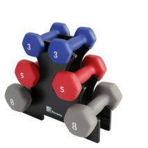 XPRT Fitness 32lb Neoprene Dumbbell Set with Rack  - £38.21 GBP