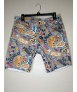 Born Primitive X Buttery Bros Shorts Mens Large Gray Cut Off Graphic Pri... - €29,18 EUR