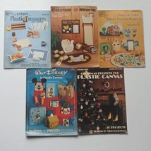 Vintage Needlework Plastic Canvas Pattern booklets Lot of 5 Plastic Trea... - £10.79 GBP