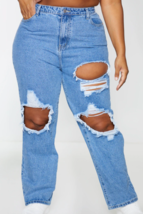 Pretty Little Thing Distressed Jeans Plus Size 26-28 - £21.72 GBP