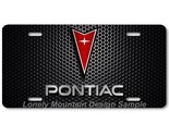 Pontiac Logo Inspired Art on Mesh FLAT Aluminum Novelty Auto License Tag... - £14.38 GBP