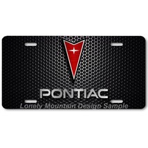 Pontiac Logo Inspired Art on Mesh FLAT Aluminum Novelty Auto License Tag... - £14.14 GBP