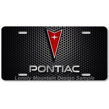 Pontiac Logo Inspired Art on Mesh FLAT Aluminum Novelty Auto License Tag... - £14.32 GBP