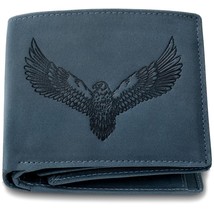 URBAN FOREST Zeus Vintage Blue Leather Wallet for Men | Fast Shipping - £24.39 GBP